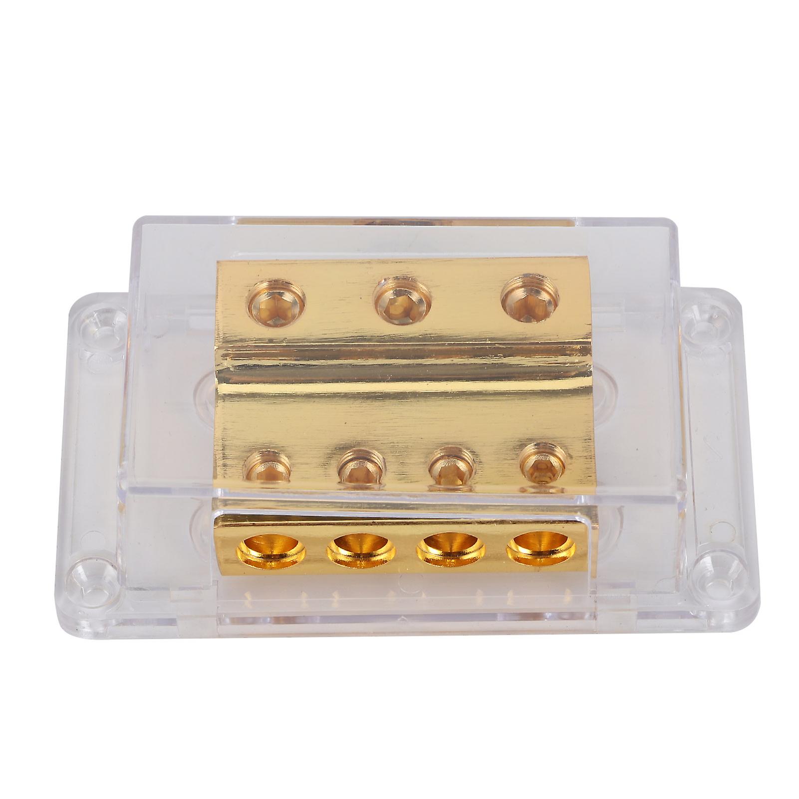 1 In 4 Out Power Fuse Holder Car Boat Truck o Amplifier 2/4/8 AWG with Strong Fireproofing Grade