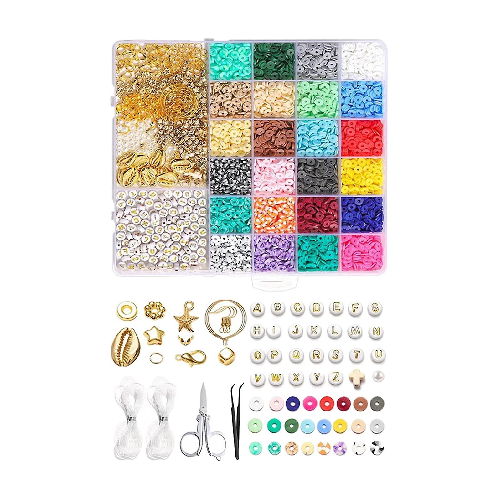 24 Colors Polymer Clay Beads Open Jump Rings for Jewelry Making Findings