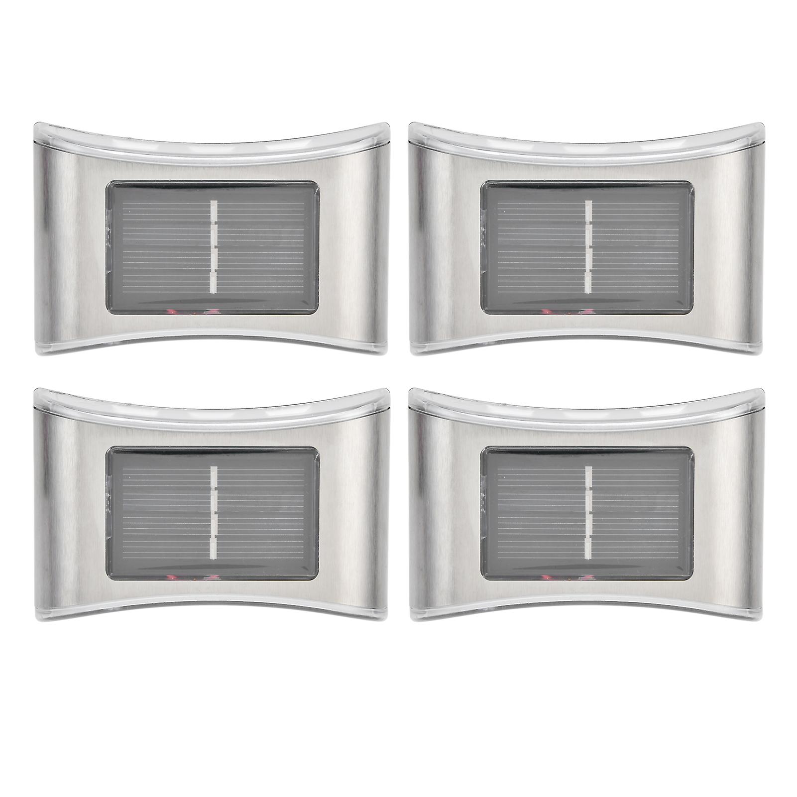 Solar-Powered LED Wall Lamp with Warm Light for Outdoor Use