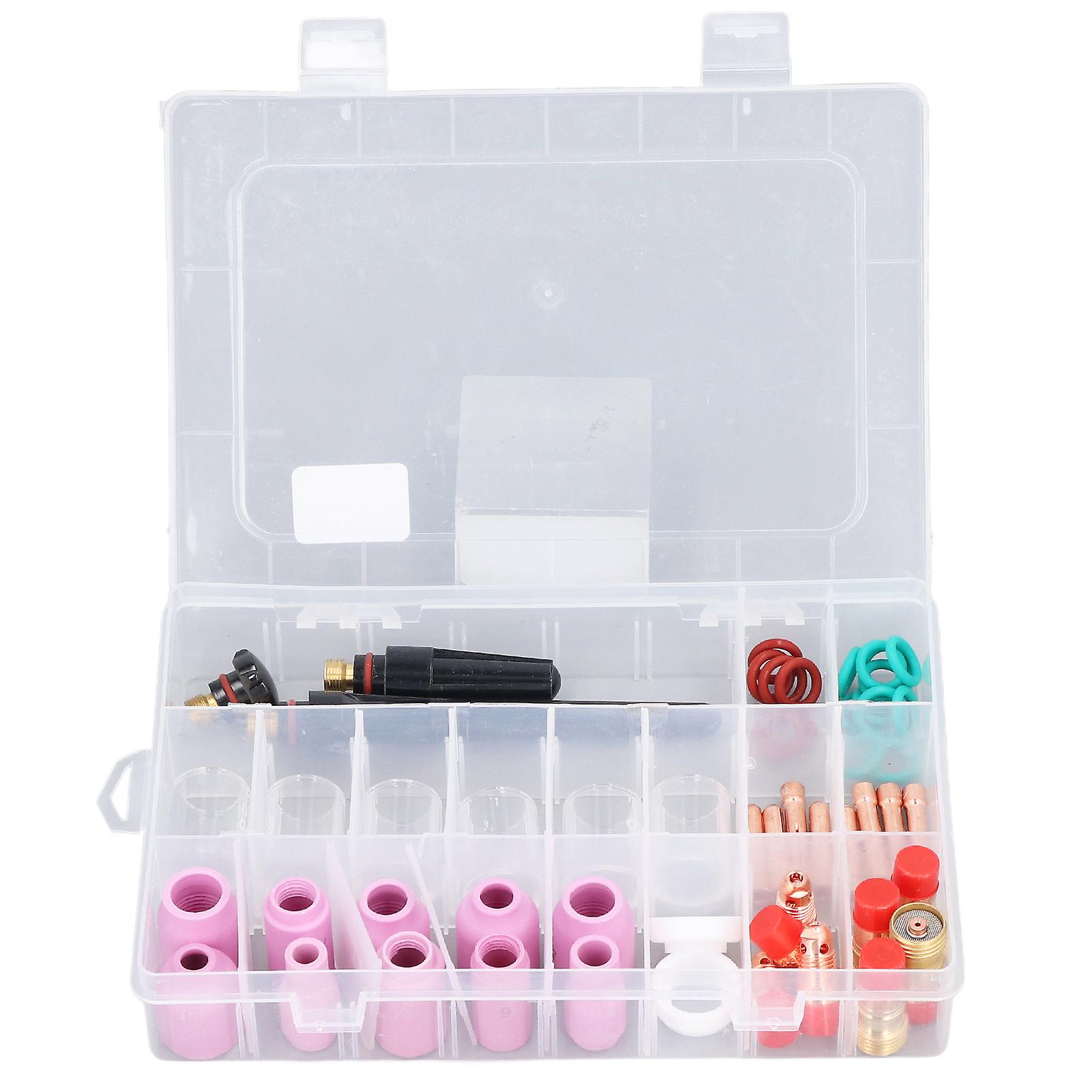 55Pcs TIG Welding Torch Accessories Kit Replacement Welding Gasket Kit for WP‑17 18 26