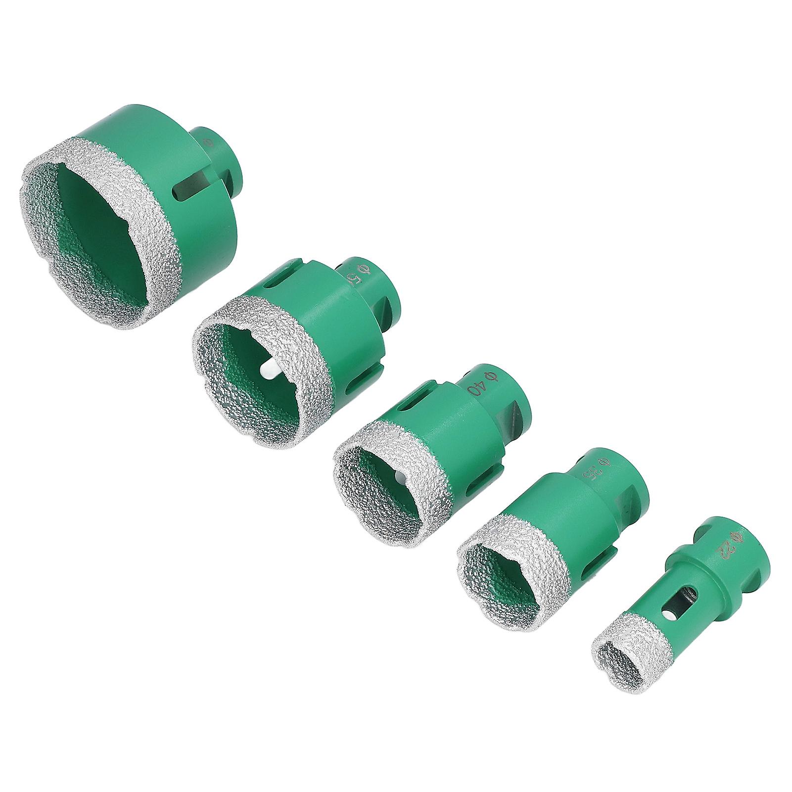 Diamond Hole Saw Set 22-65mm M14 Green Drill Core Bits