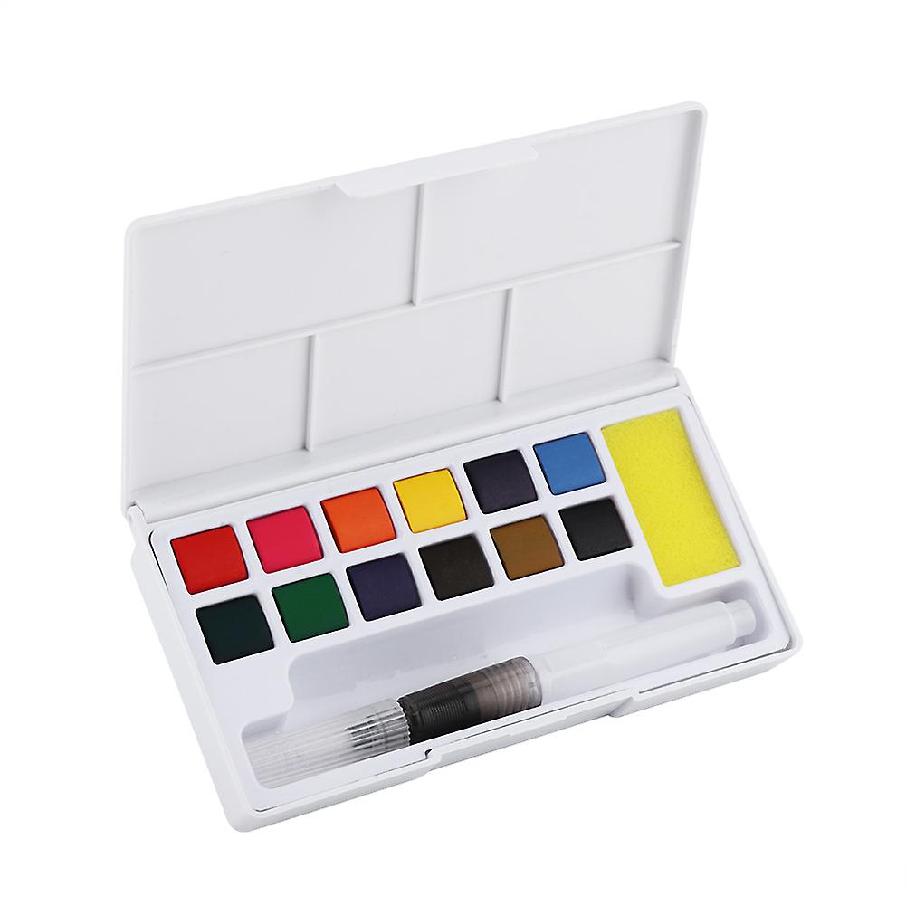 Portable Solid Watercolor Pigment Set (12 Colors)