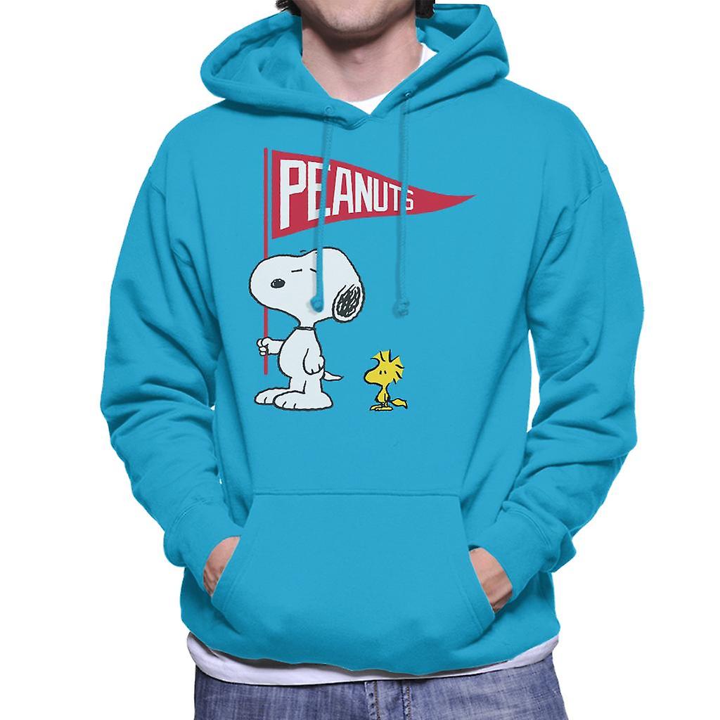 Orzeszki ziemne Snoopy & Woodstock Flag Męska bluza z kapturem