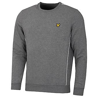 Lyle & Scott Mens Crew Neck Contrast Piping Suéter Cotton Blend