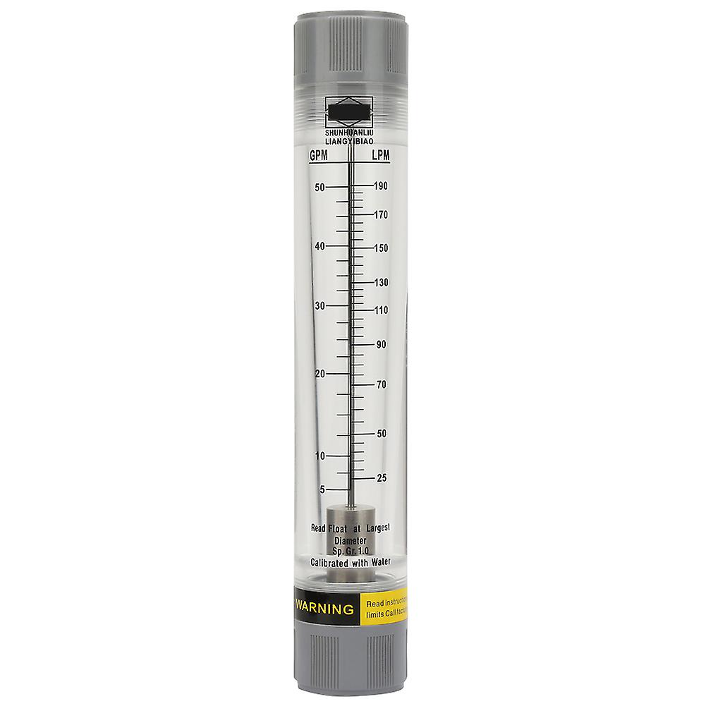 TICFOX LZM-25G Acrylic Plexiglass Tube Type Liquid Flowmeter Flow Meter for Water Female G1in(5-50GPM Diameter φ51mm)