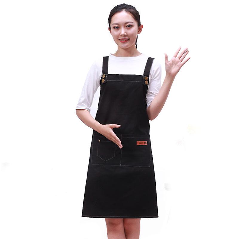 Kitchen Cooking Apron Chef Women Men Apron Plain Canvas Denim