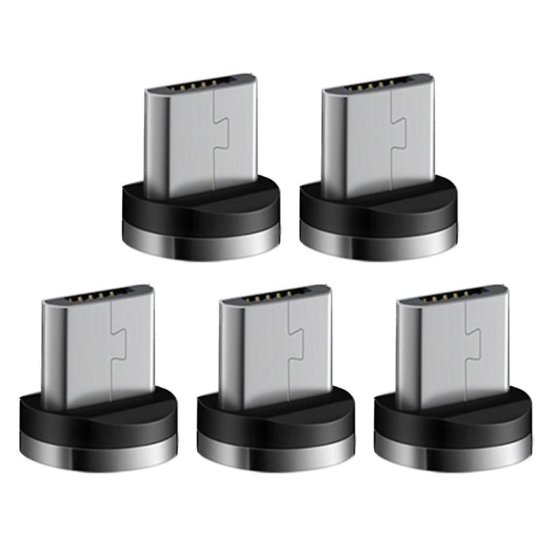 5 stk magnetisk kabeladapterkontakttips type C mikro USB stabil lading