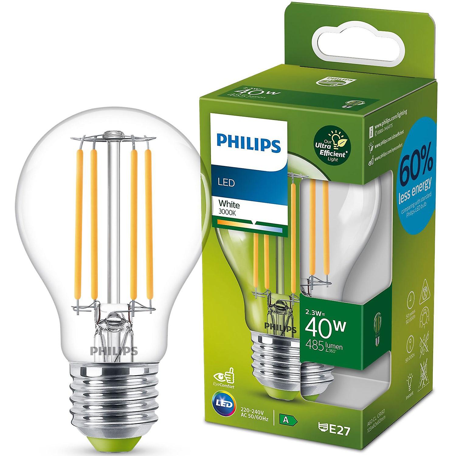 LED E27 Normal 40W Clear 485lm 3000K Energy Class A