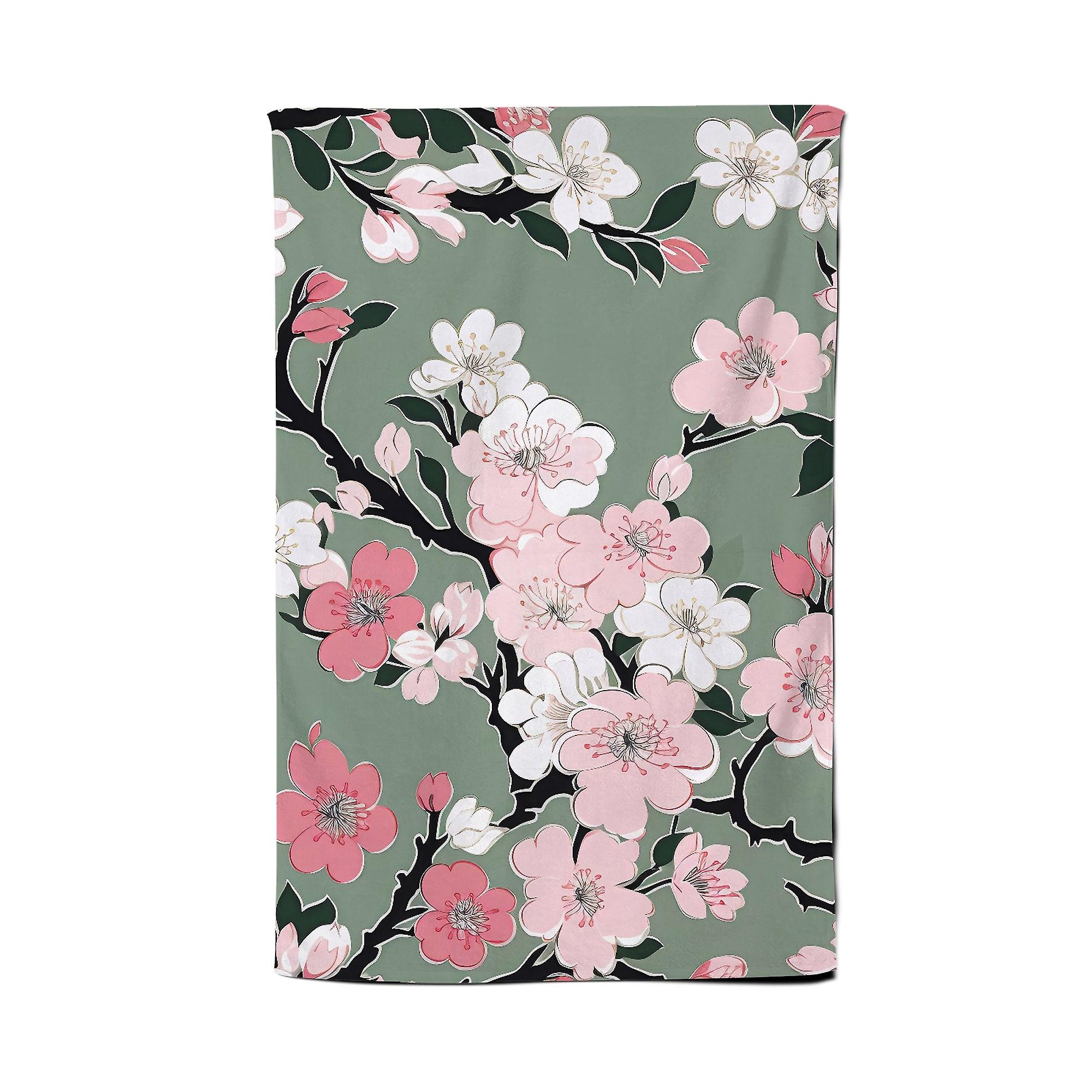 Pink Floral Abstract Pattern Tea Towel
