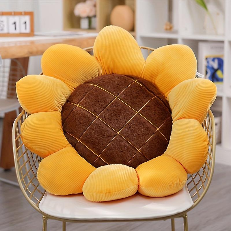 1ピースフラワーヒマワリ枕/ぬいぐるみ直径は感謝祭のギフト35cm / 138inoppバッグ包装ギフトです