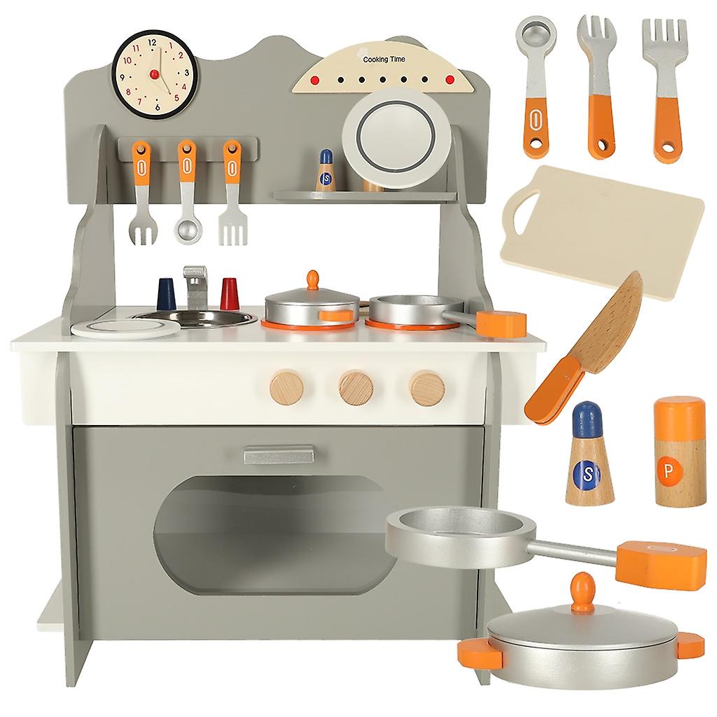 MDF Wooden Kitchen for Kids Large Oven