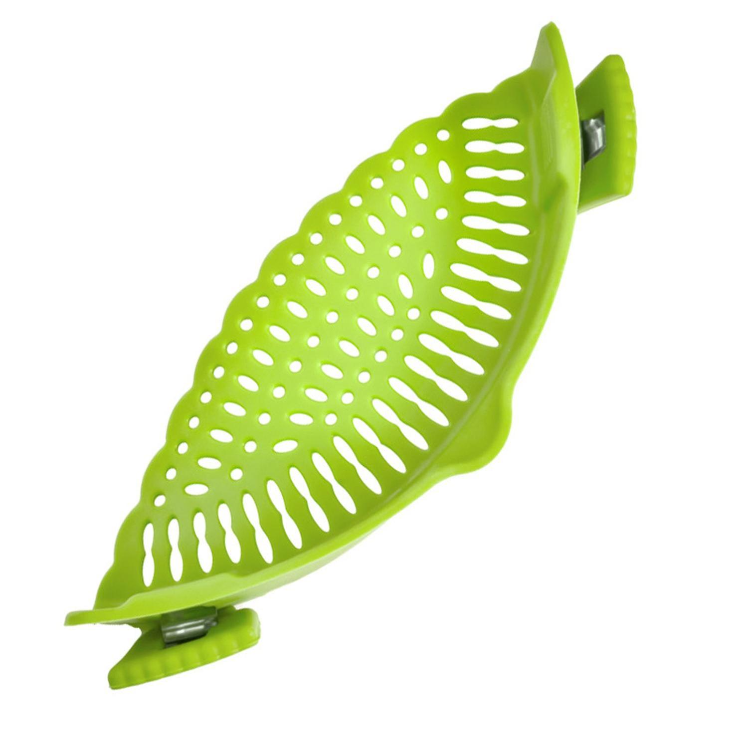 BoSaiD Pot Side Drainer Stainless Steel Clip Shell Design Drain Quickly Flexible Fine Mesh Vegetable