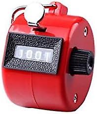 12PCS handheld tally counter, 4-digit mechanical palm click counter, red