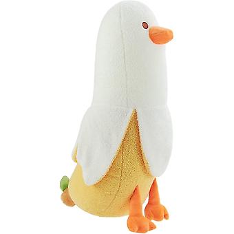 Banana Plush Stuffed Animals(19.7 Inch, White), Creative Banana Shape Stuffed Duck Plush Toy, Soft S