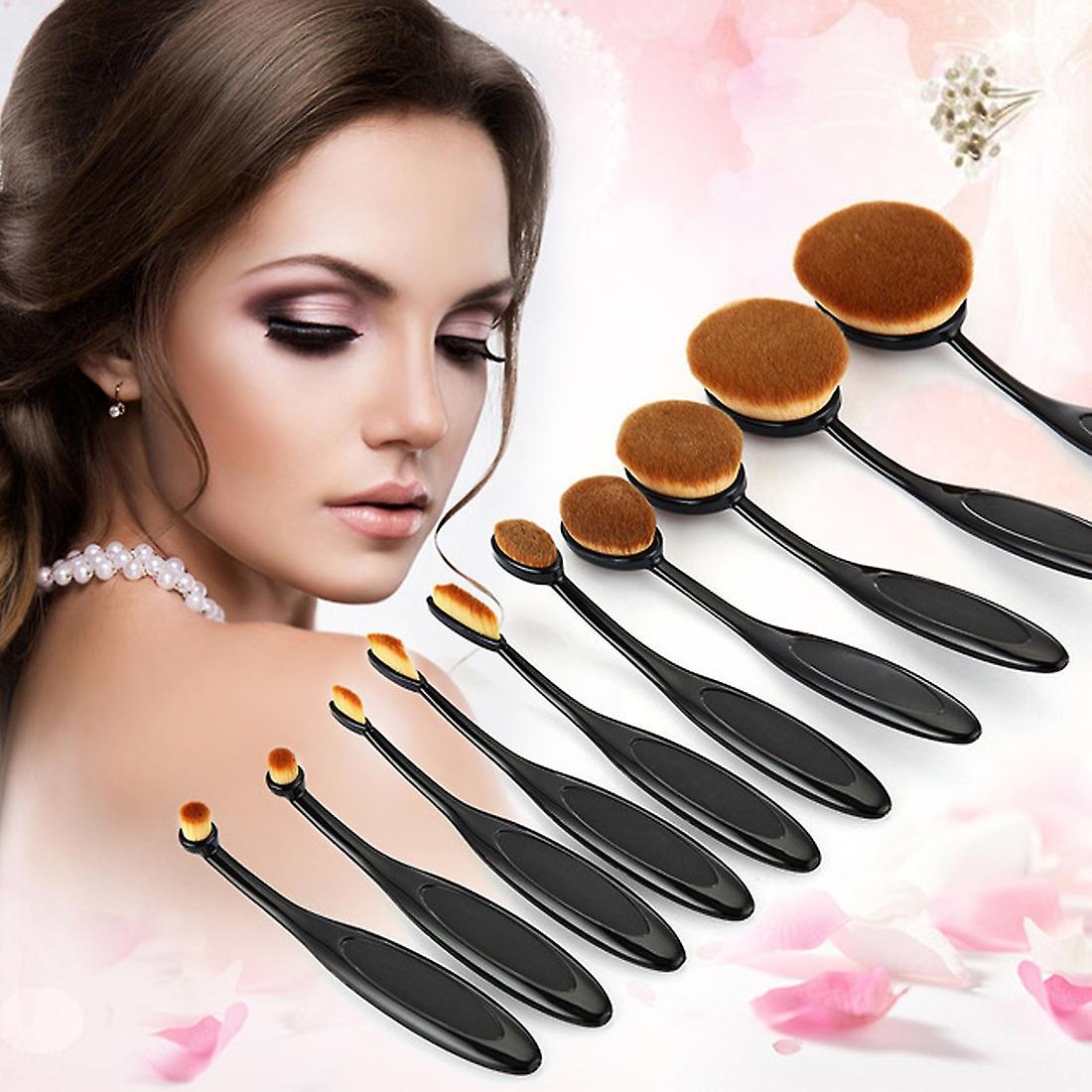 10 PCS Toothbrush Style Handle Makeup Brush