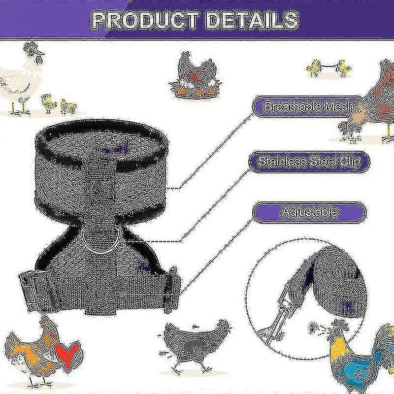 2pcs Chicken Harness And Leash, Modified Adjustable Breathable Harness Specially Designed For Chicken Duck Goose Training And Walking
