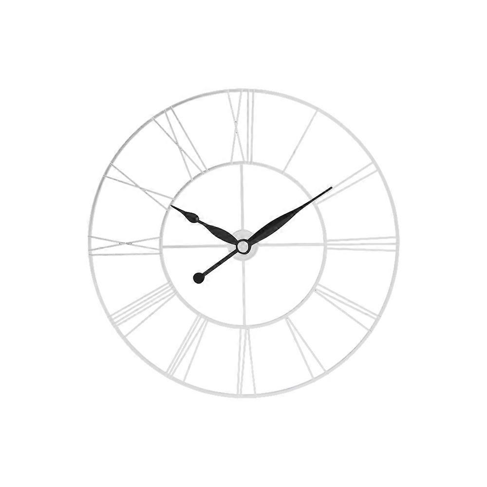 White Large Roman Numerals Wall Clock