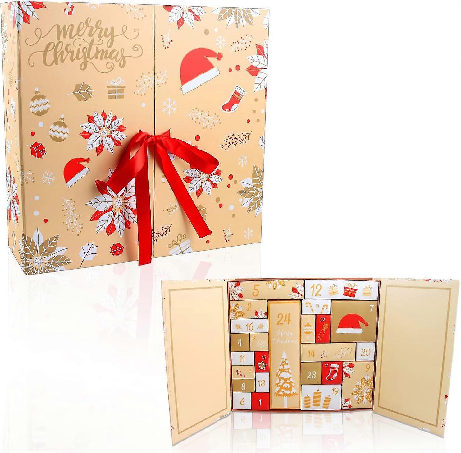 Advent Calendar, Advent Calendar to Fill, DIY Advent Calendar with 24 Gift Boxes, for Christmas Decoration Gift Idea