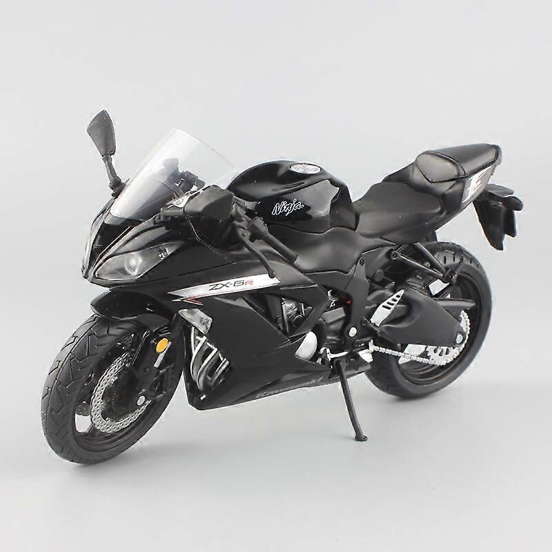 1/12 カワサキ 忍者 ZX-6R 合金レーシング クロスカントリー オートバイ モデル シミュレーション 金属玩具ストリート オートバイ モデル 子供用ギフト おもちゃ オートバイ