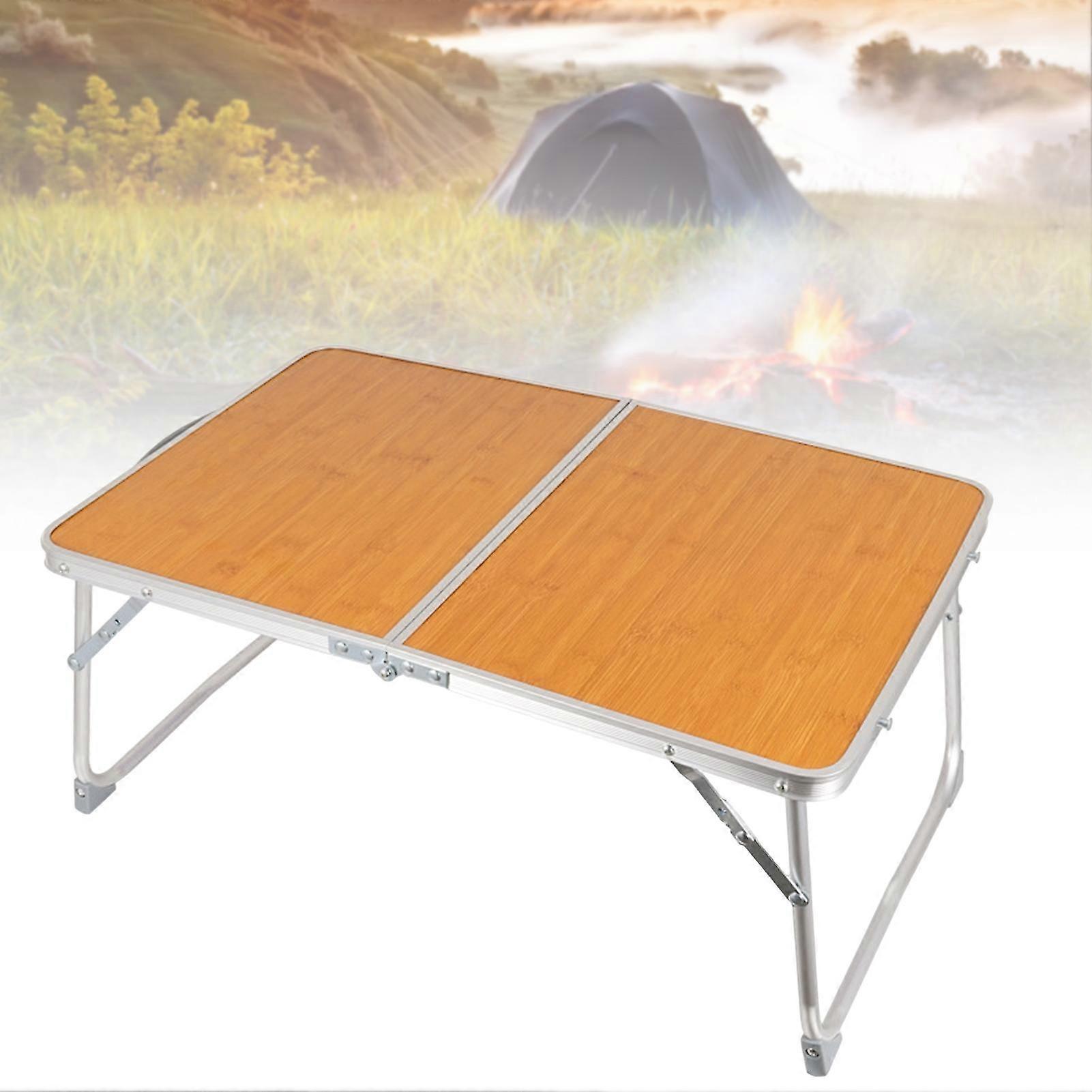 Portable Multifunctional Small Collapsible Bamboo Table For Outdoor Camping