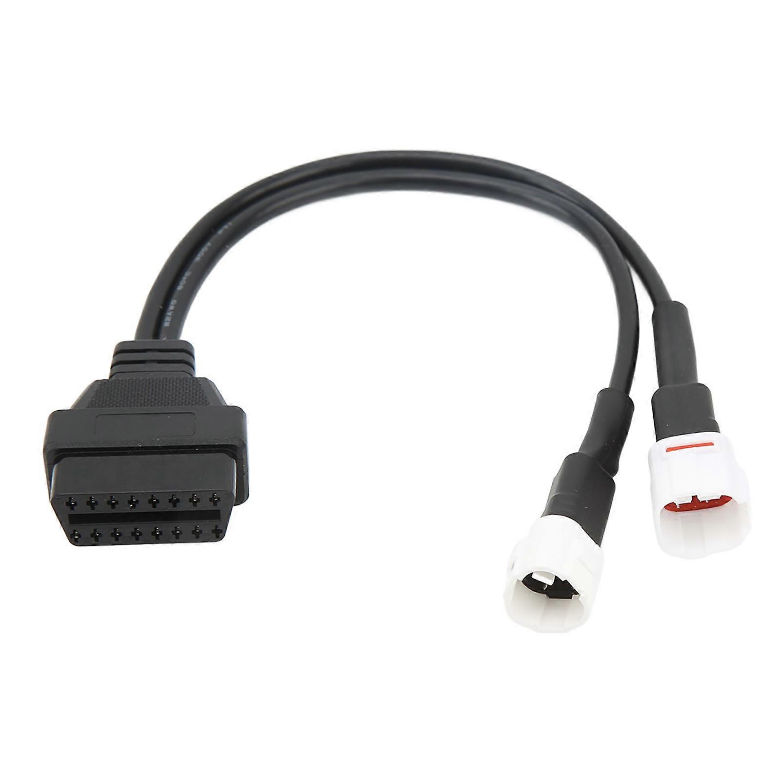OBD2 to 3 Pin and 4 Pin Diagnostic Adapter Cable Read Engine Data Fault Detection for Motorcycle
