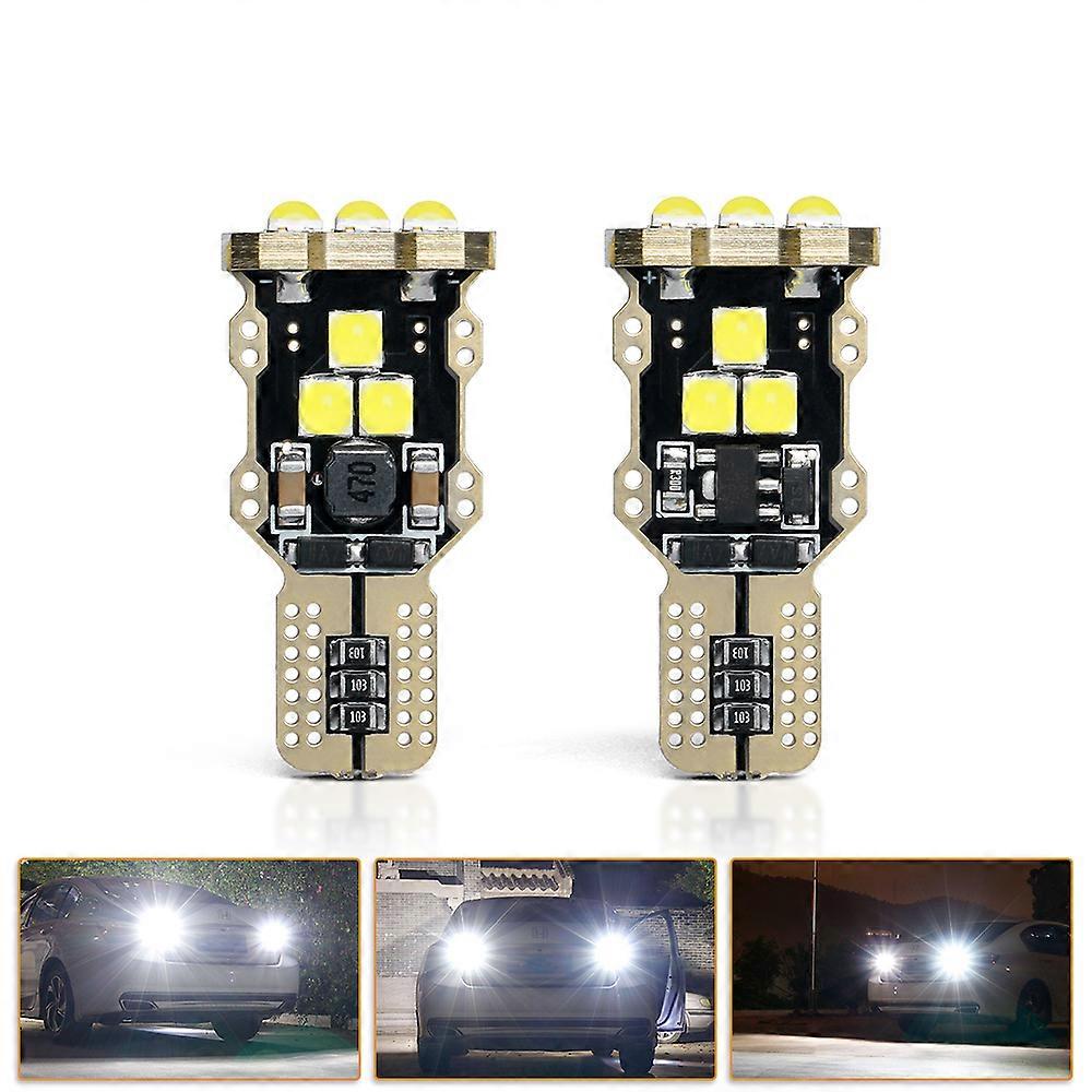 2pcs Canbus Error Free T15 W16w Led Bulb Reverse Light 3030 9smd Auto Signal Lamp Backup Tail Lamp Car Styling White 6000k 12v