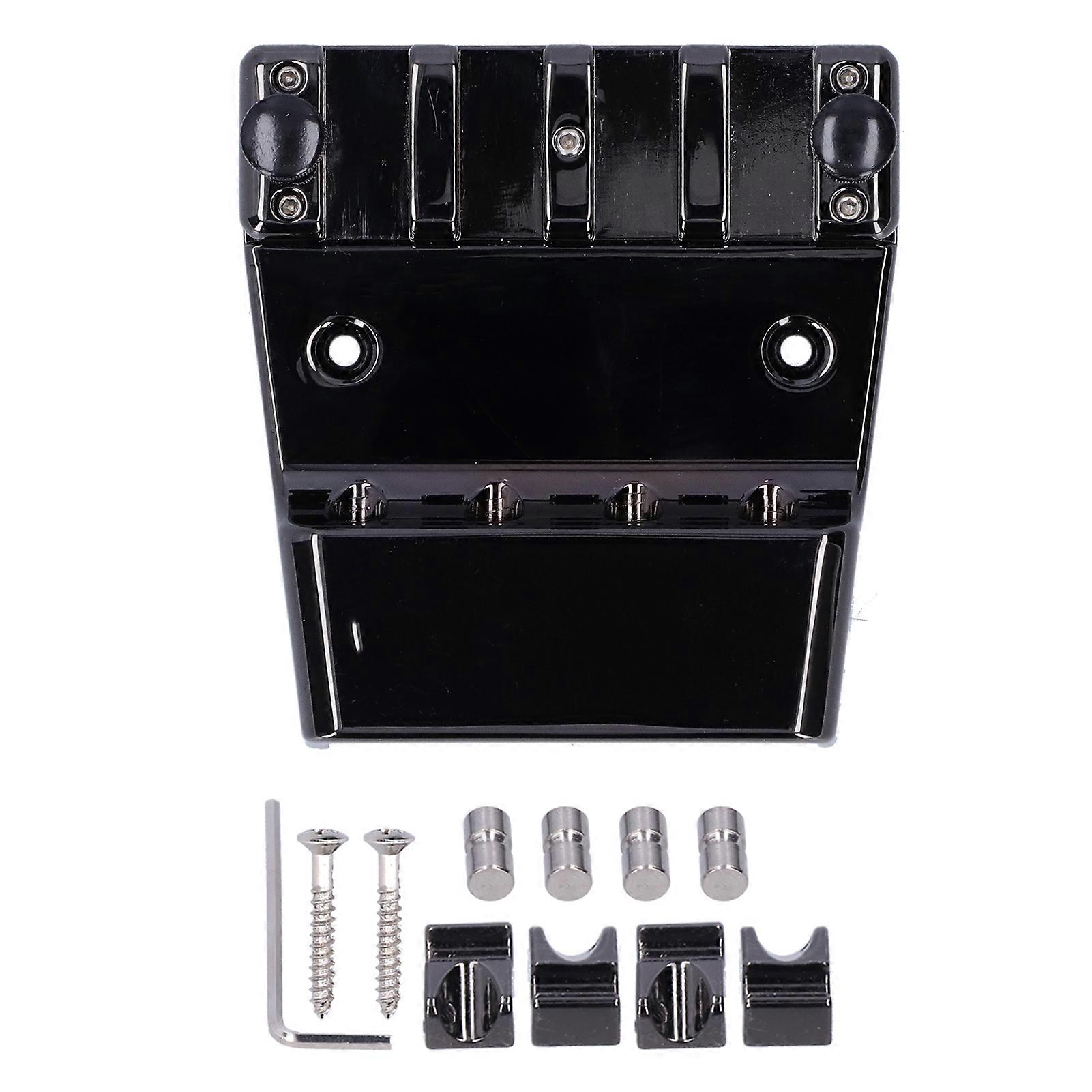 4 String Guitar Bridge Alloy Stainless Steel Fixed Hard Tail For Repairing Accessory Part