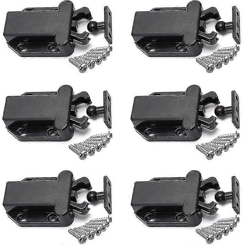 6 Pieces Push To Open Touch Release Cabinet Latches Non Magnetic Drawer Latches Cabinet Closet Furni