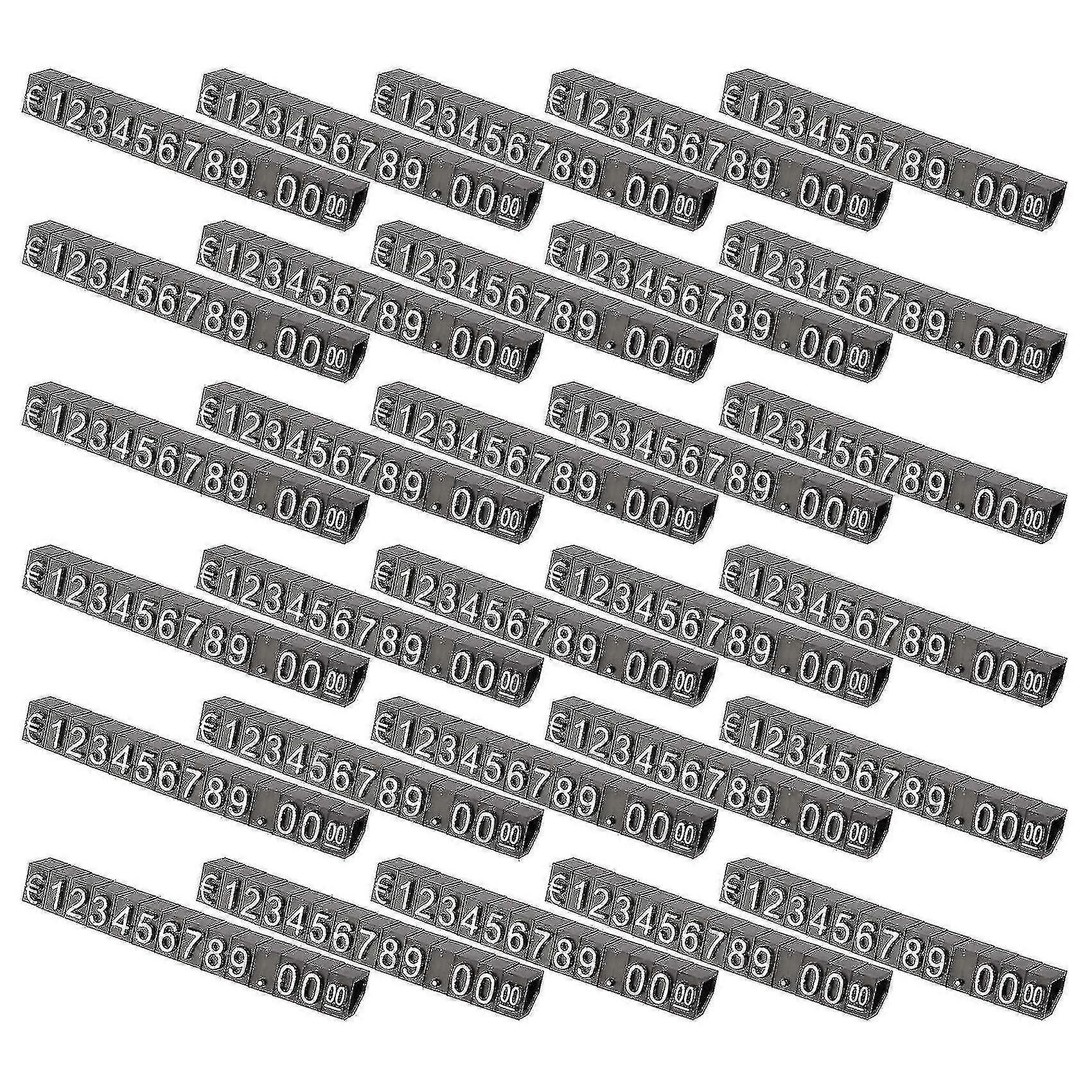 30sets Plastic Cubes Price Display Tags Adjustable Number Stand Frame Label Shop