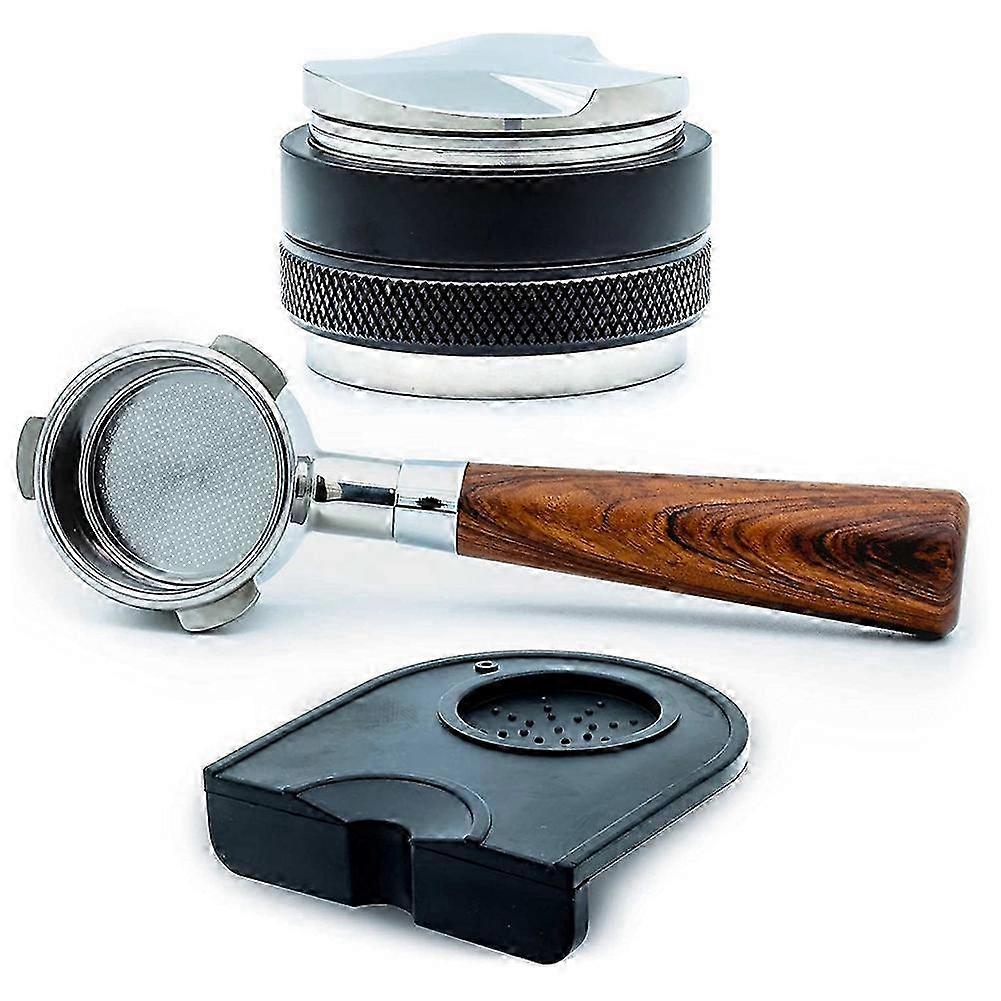 فلتر قهوة 54 مم بدون قاع + موزع قهوة 53 مم ومكبس + لباريستا إكسبريس