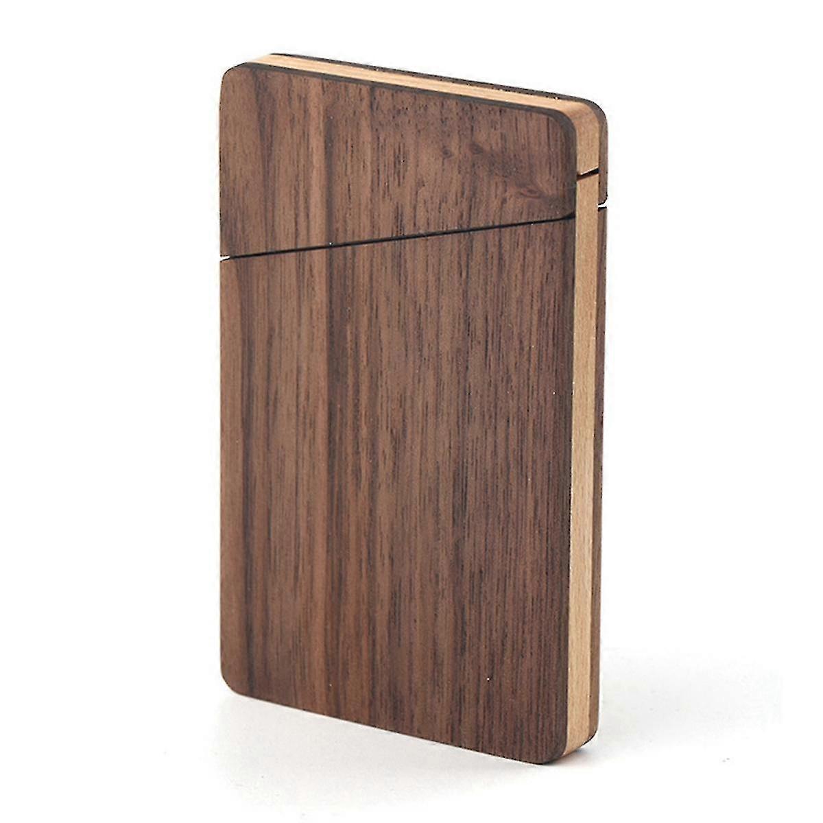 صندوق بطاقة عمل خشبي محمول هدايا الأعمال حامل بطاقة العمل صندوق بطاقة عمل من الخشب الصلب