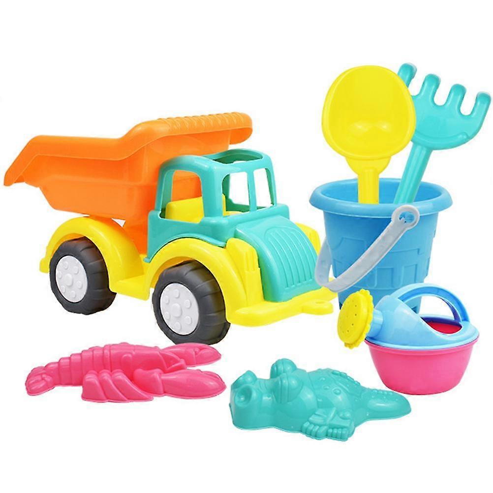 ビーチ砂のおもちゃセット夏のバケツビーチのおもちゃセット子供は砂のおもちゃビーチのおもちゃ夏のビーチゲーム7PCS 1セット、バケツビーチのおもちゃセット