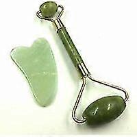 Jade Roller Gua Sha Set, Jade Roller For Face, Jade Beauty Device, Jade Roller Massage, Green