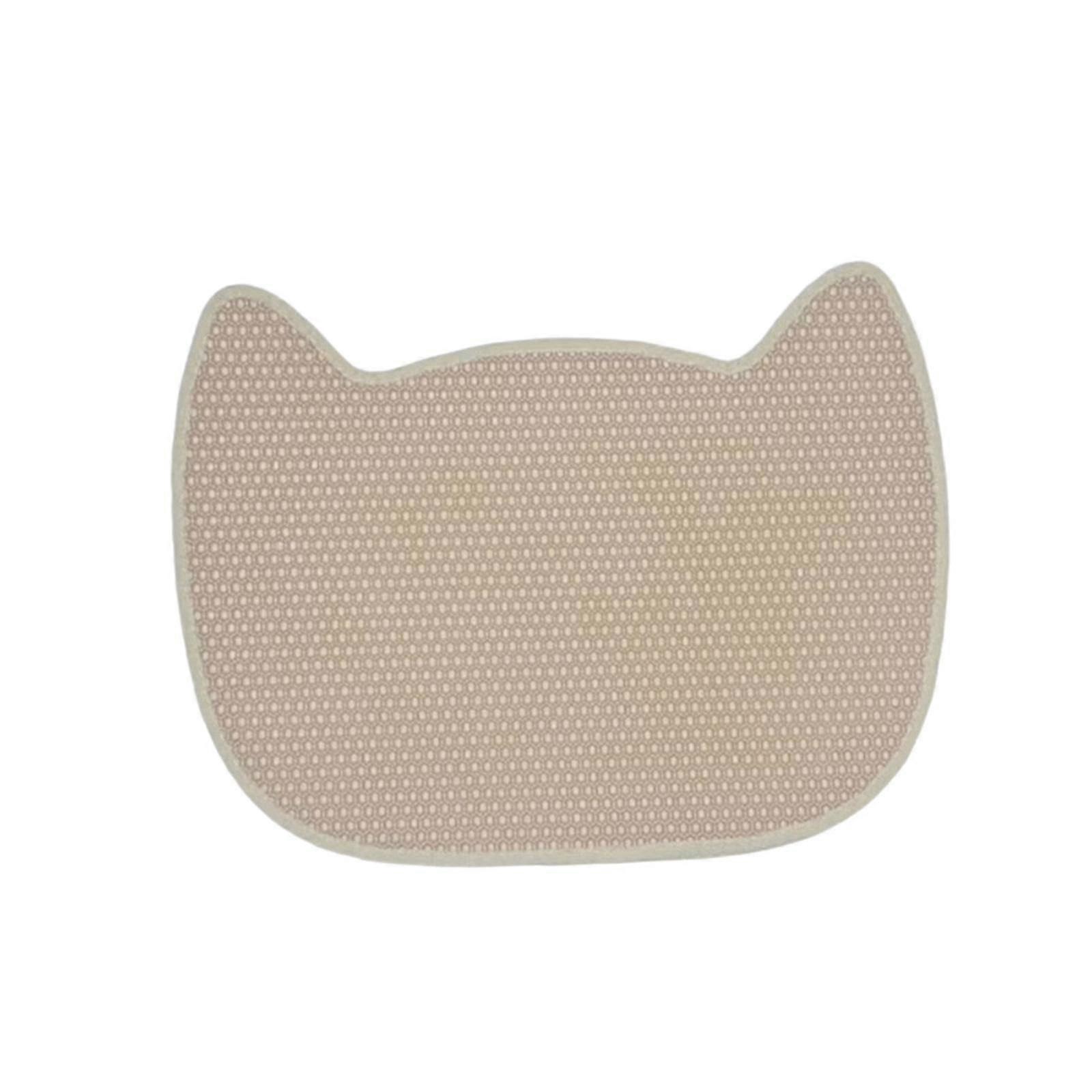 Cat Litter Mat Double Layers Reusable Resistant Cat Litter Pad Orange