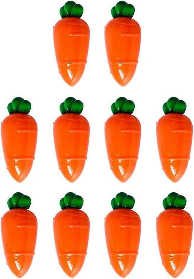10pcs Easter Plastic Carrot Containers Candy Boxes Empty Fillable Treat Gifts BoxOrange