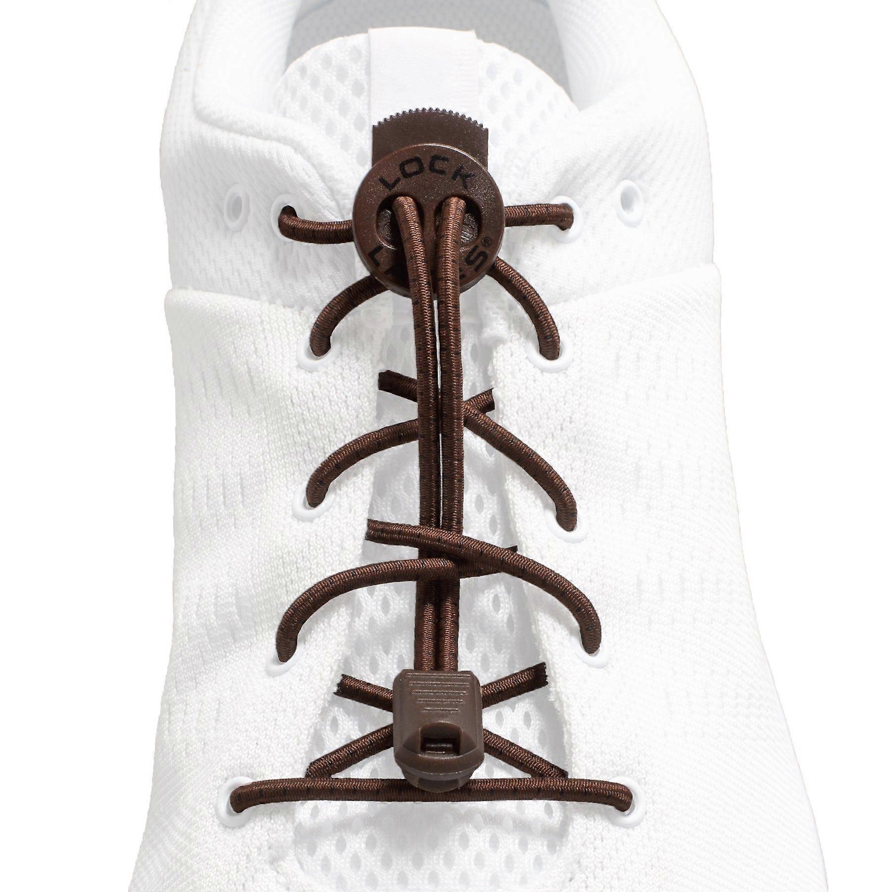 Lock Laces - The Original Elastic No-Tie Shoe Laces - Brown
