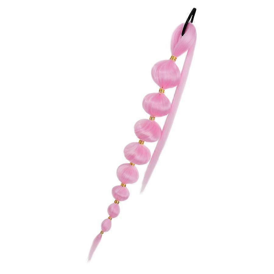 34" Lång Bubbla Hästsvans Förlängningar Flätade Hårstycken-I lager