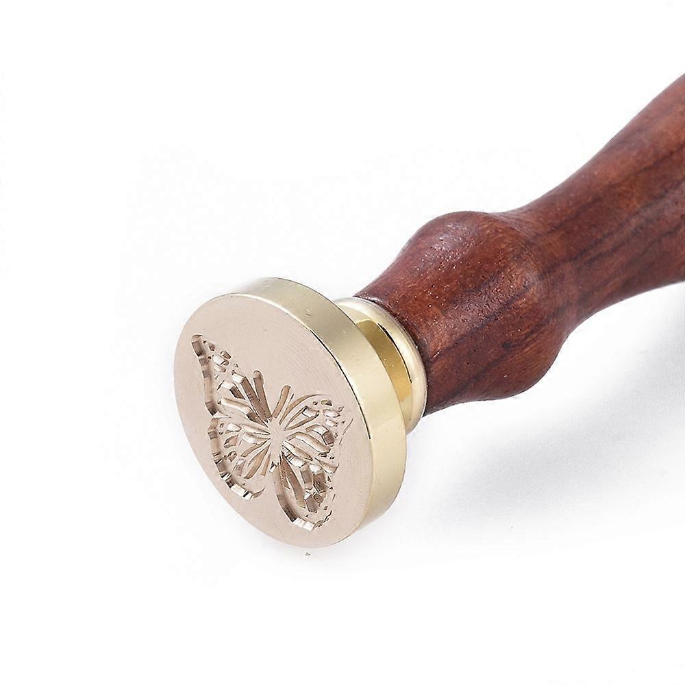 Butterfly pattern Wax Seal Stamp With Removable Vintage Retro Brass Head