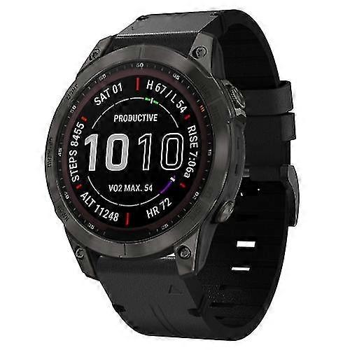 עבור Garmin Fenix 7 ספיר סולארי 22 מ"מ עור אבזם רצועת שעון אבזם