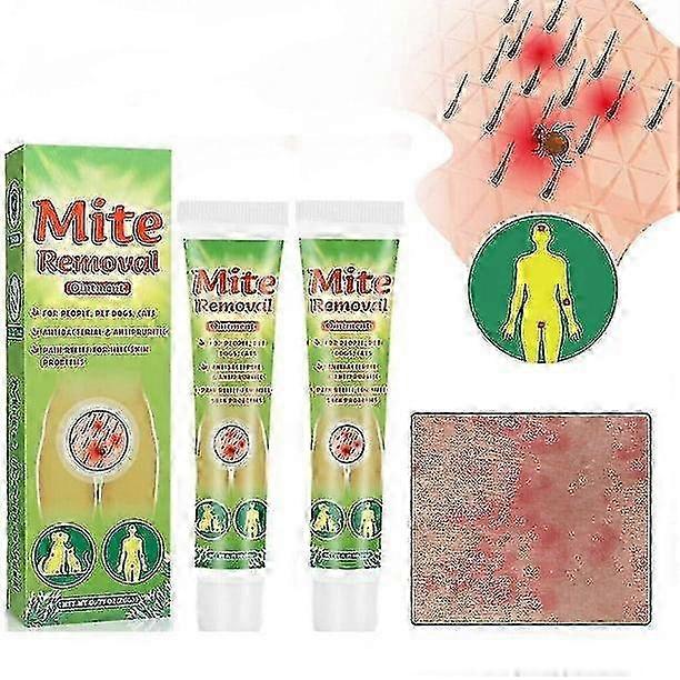 2pcs Mite Removal Anti-itching Cream For Pets People, Antibacterial Universal Quick & Effective Ointment 20g