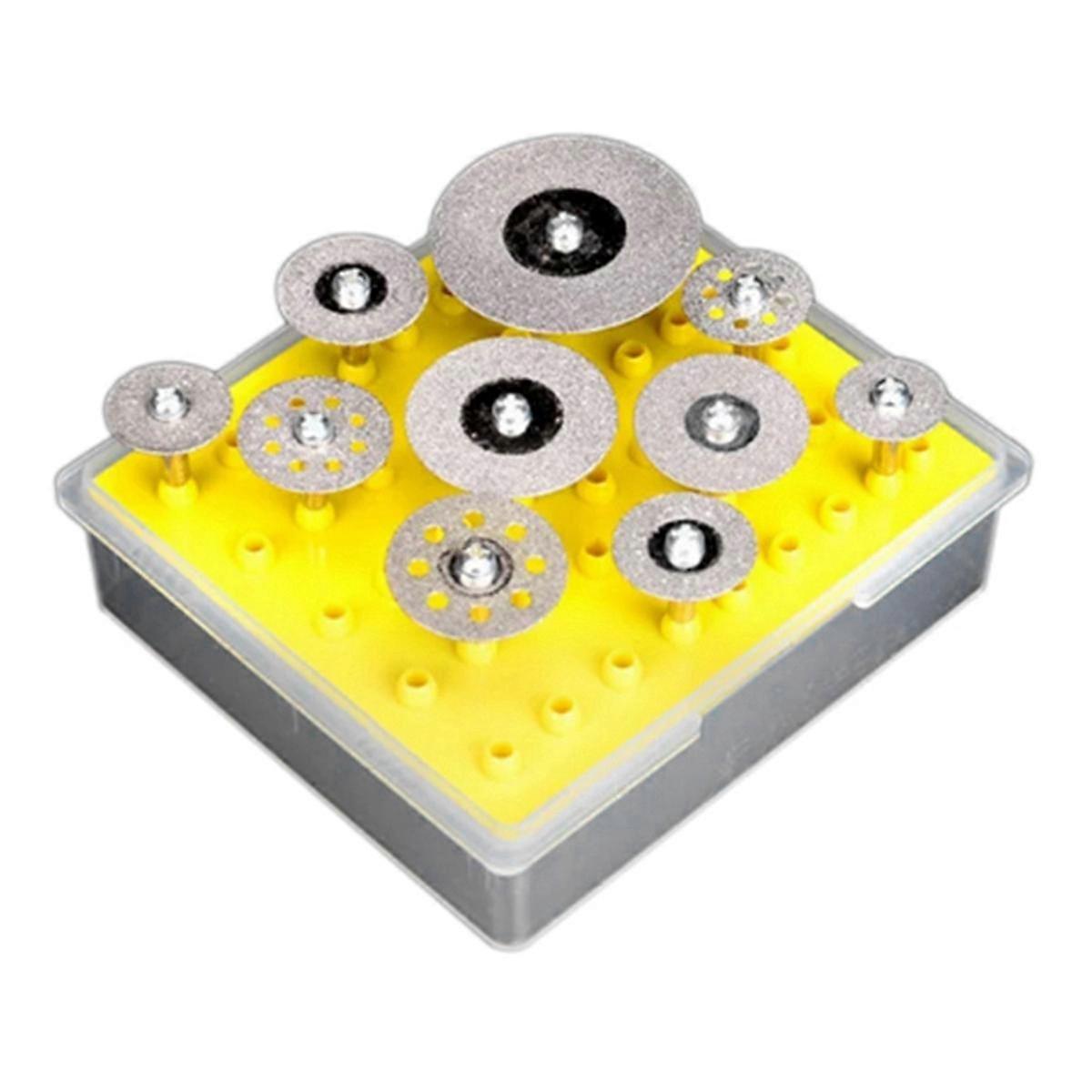 10Pcs Grinding Head Set Abrasive Rotary Tool Grinding Head Diamond File 3.0mm Handle Grinding File