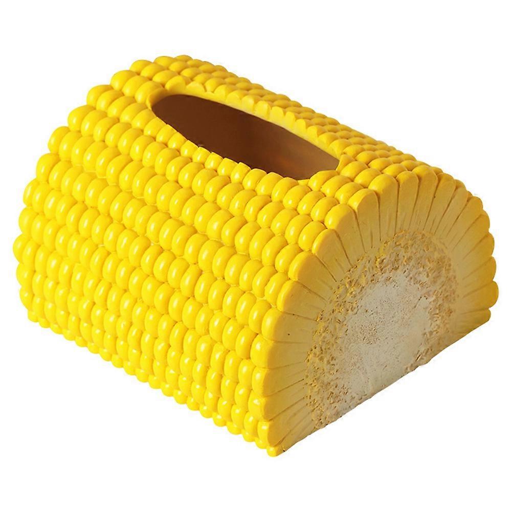 Modern Simple Chinese Style Cute Corn Shaped Tissue Box Resin Paper Drawer Living Room Decor Orname