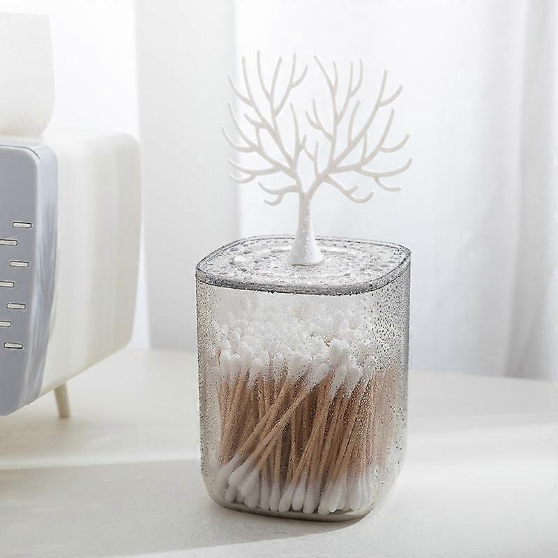 Plastic Storage Box with Tree Decoration Durable Transparent Water-Proof Useful Suit for Makeup
