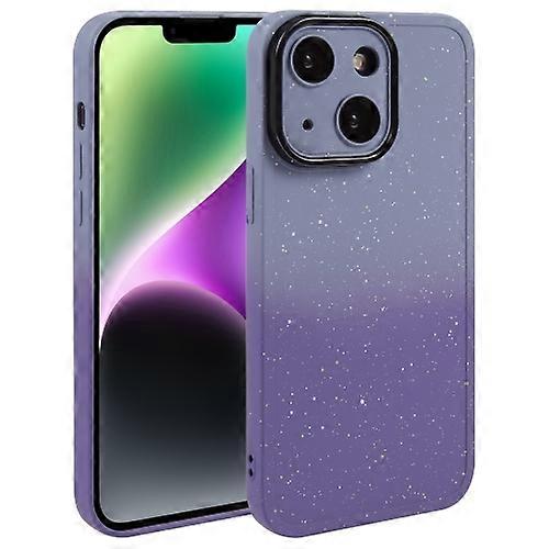 For iPhone 15 Gradient Starry Silicone Mobile Phone Case with Lens Film