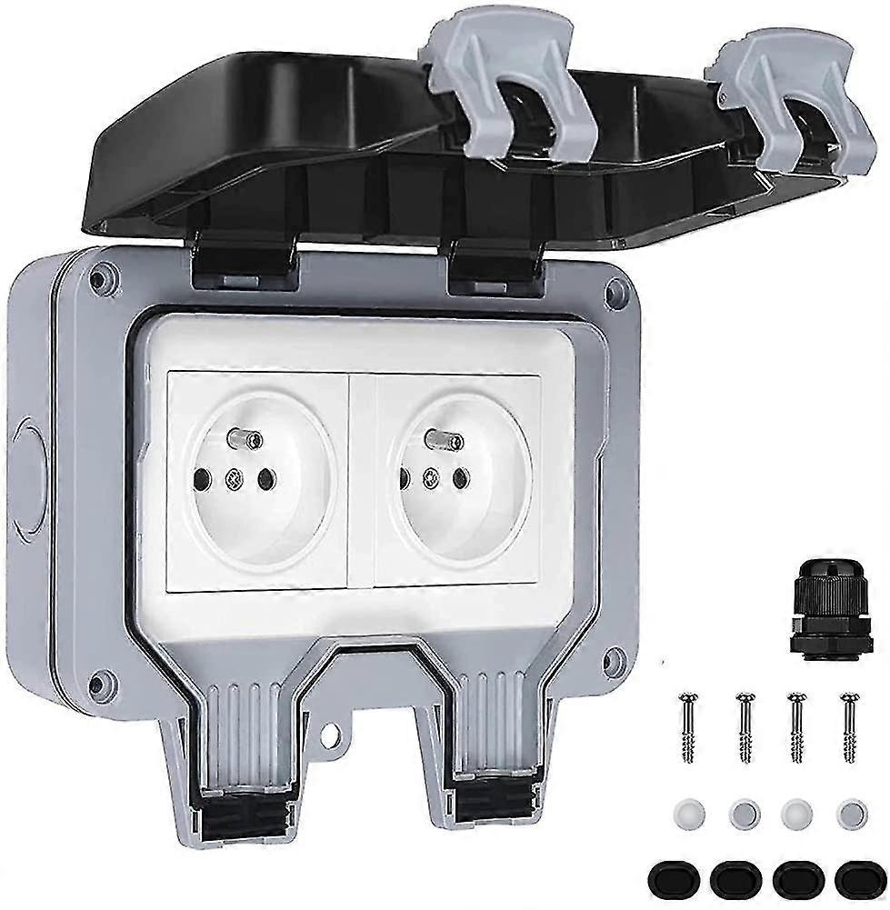 Waterproof Socket Double Outdoor Electrical Socket Ip66 Waterproof Wall Socket