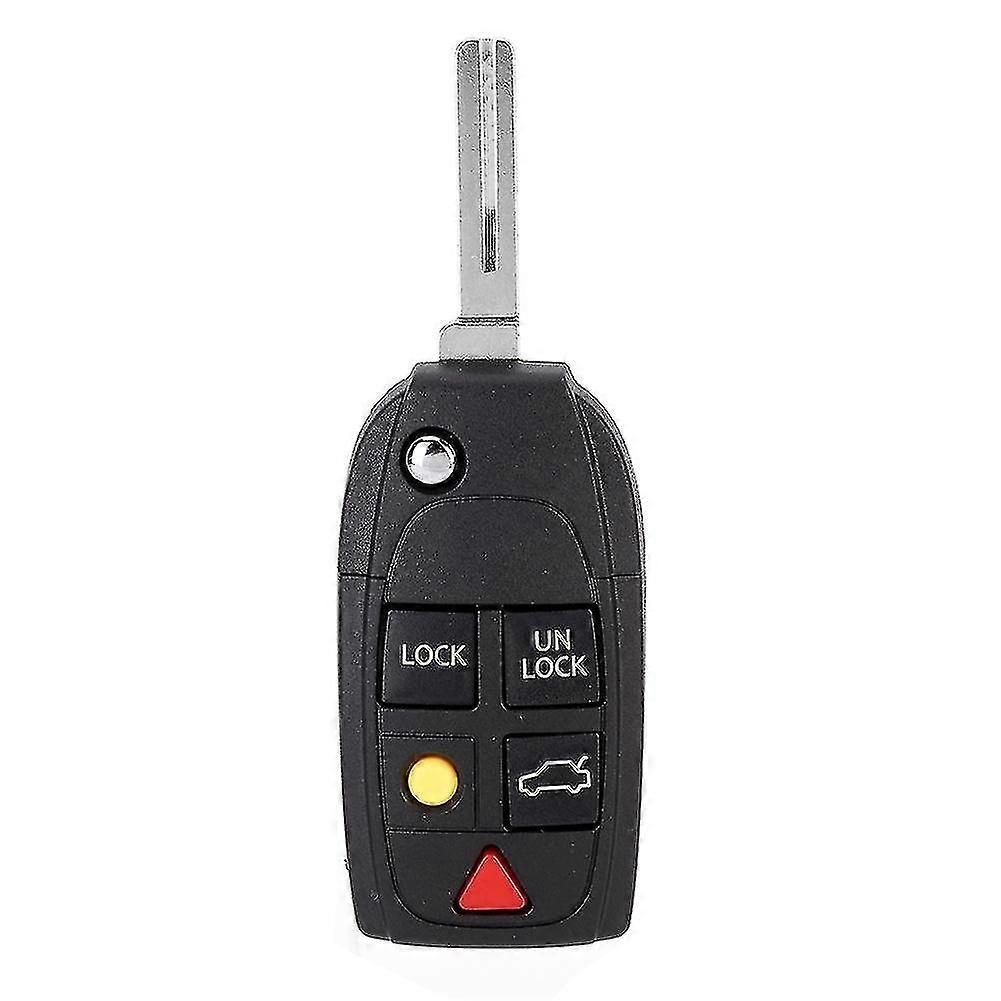 5 Buttons Folding Flip Car Key Case Shell Replacement Fit For S60 S80 V70 Xc70 Xc90