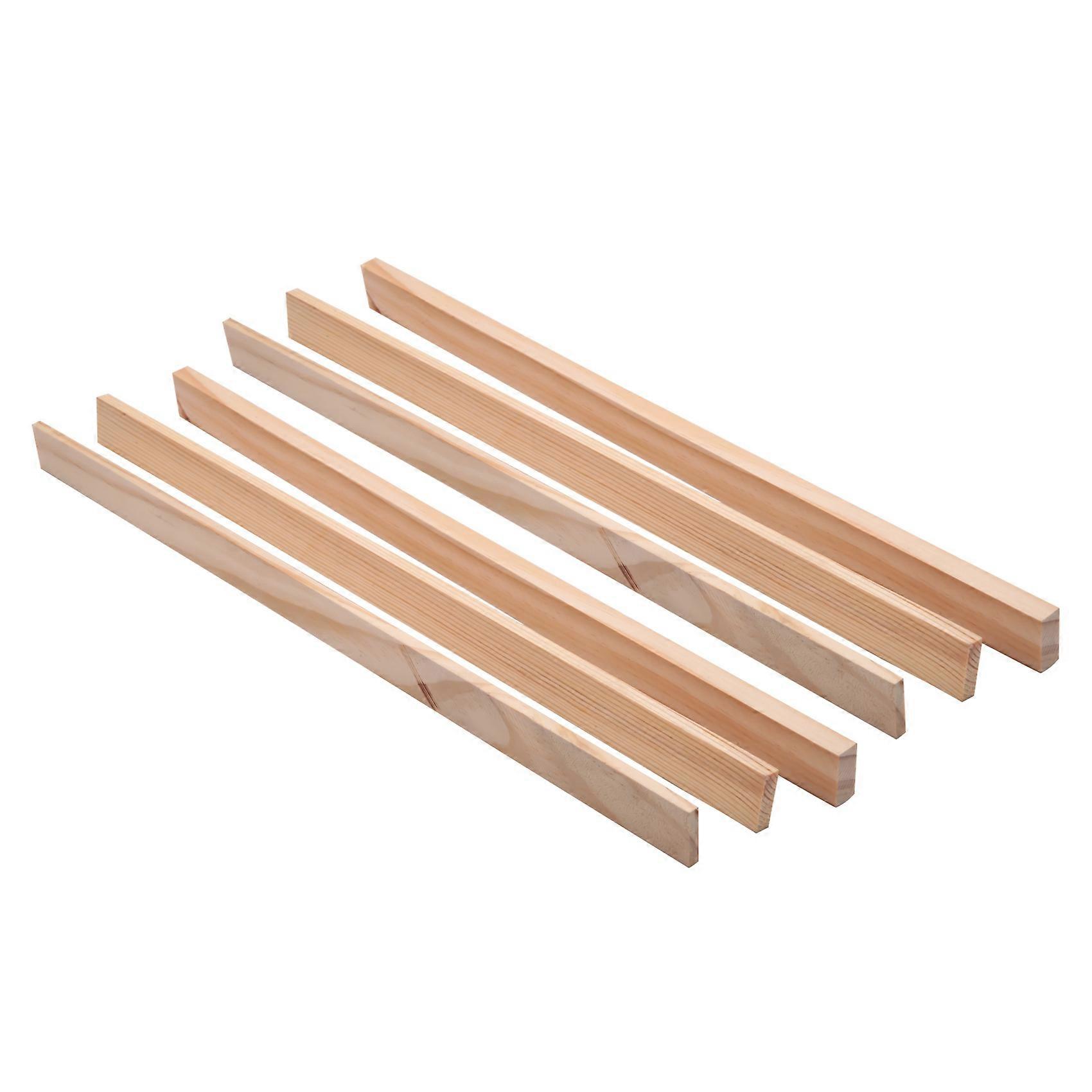 6PCS/SET Mud-Rolling Stick Guide Mudboard Guide Wooden Strips DIY Ceramic Mudboard Forming Tool Tea