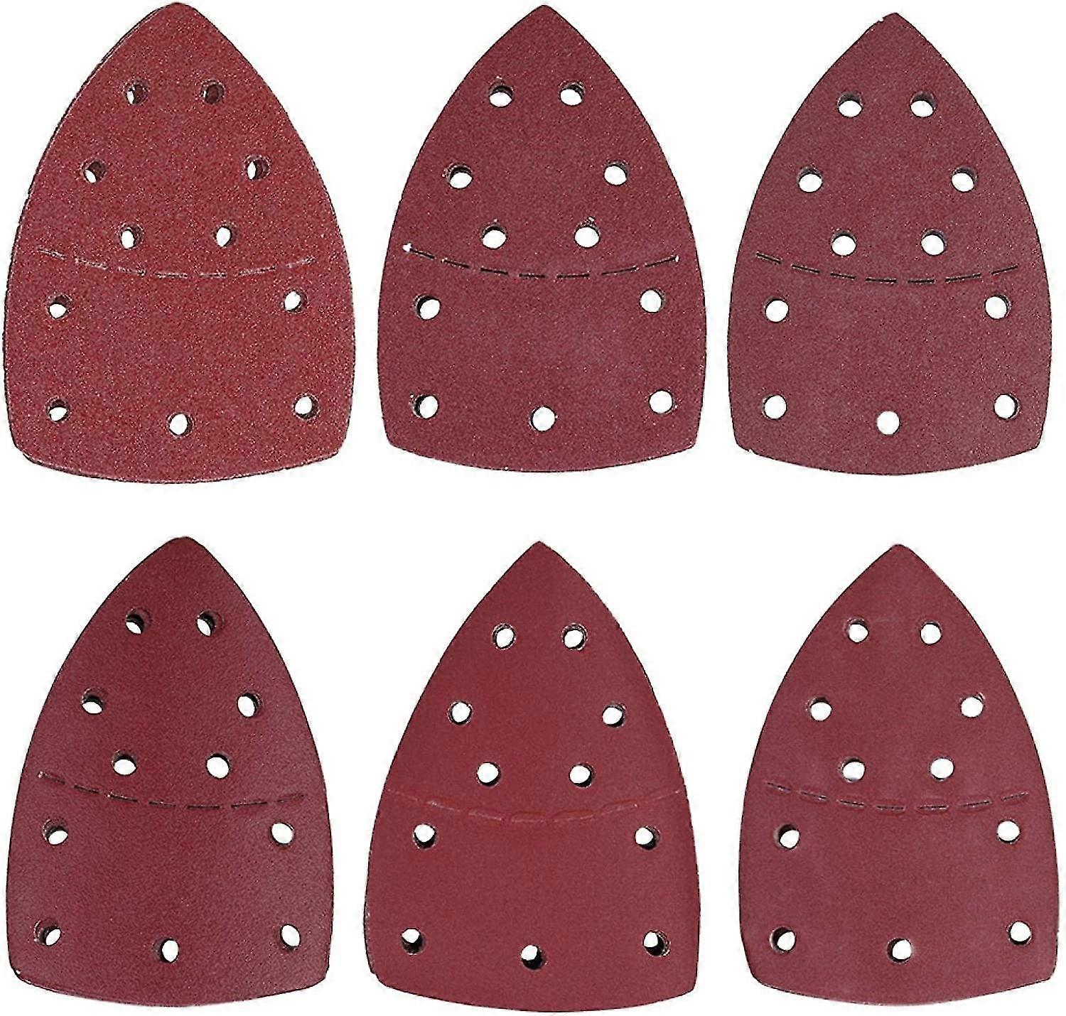60 Pieces Mouse Sandpaper, 11 Hole Sander Paper Detail Sanding Sheets Palm Sandpaper Separate 140x140x100mm (120grit)