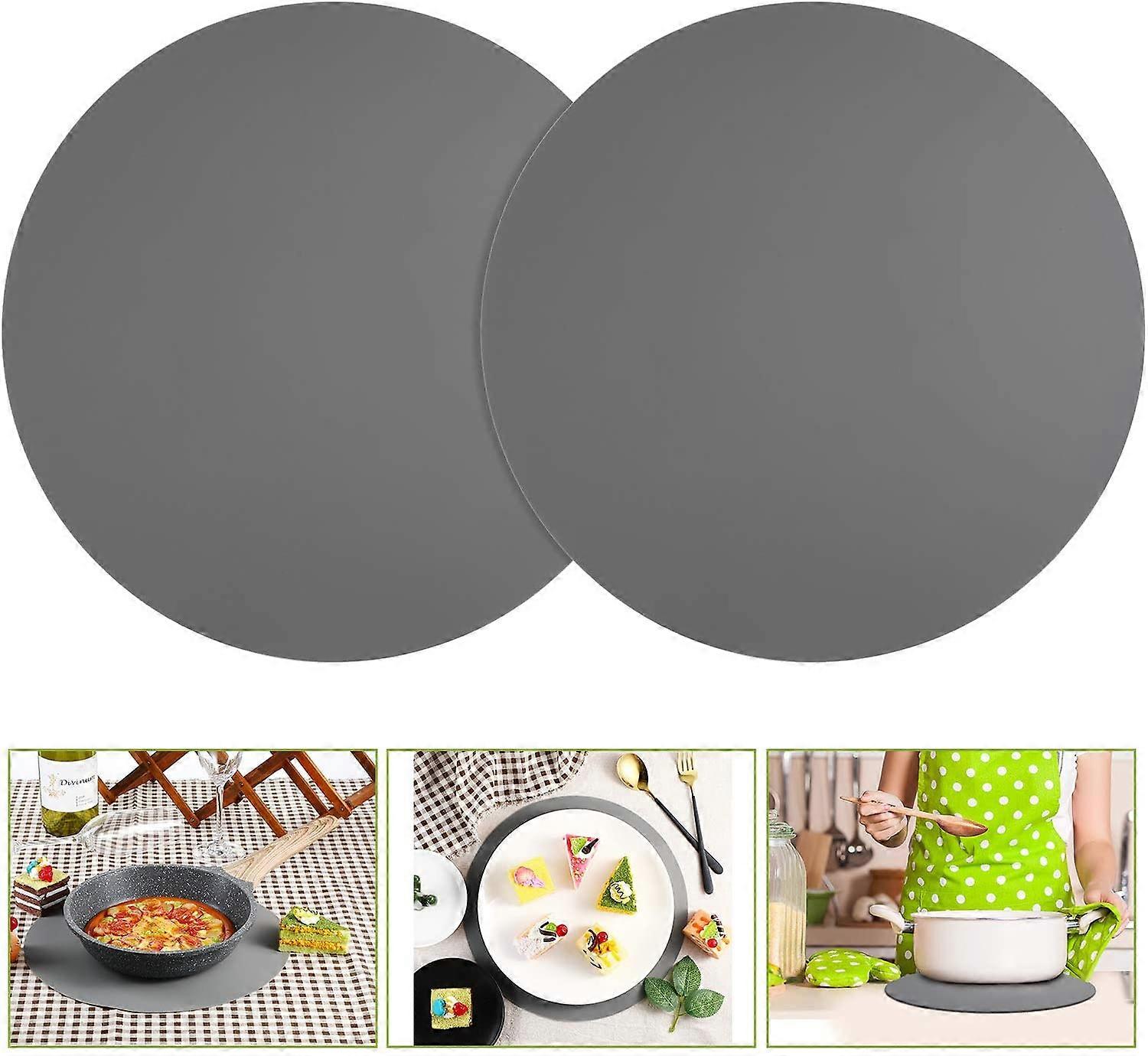2 Pcs 30cm Silicone Microwave Mat Non-stick Oven Mat Microwave Turntable Mat