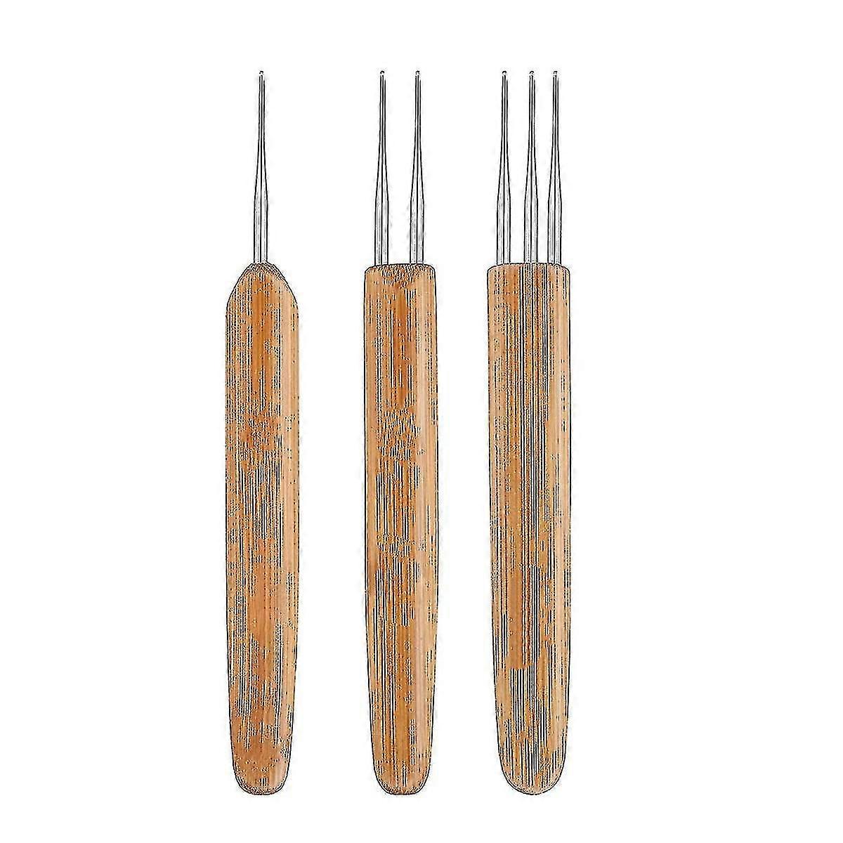 Dreadlock Crochet Tool, 3pcs Dreadlocks Hook Tools Set--